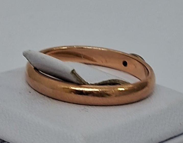 Обручальное кольцо из красного и белого золота с бриллиантом (-ми) (33777210)  2