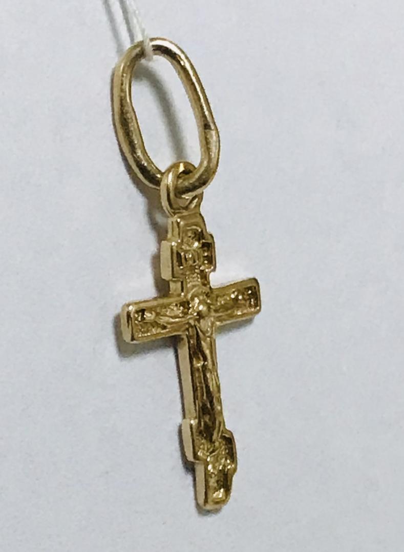 Підвіс-хрест з червоного золота (31505145) 3