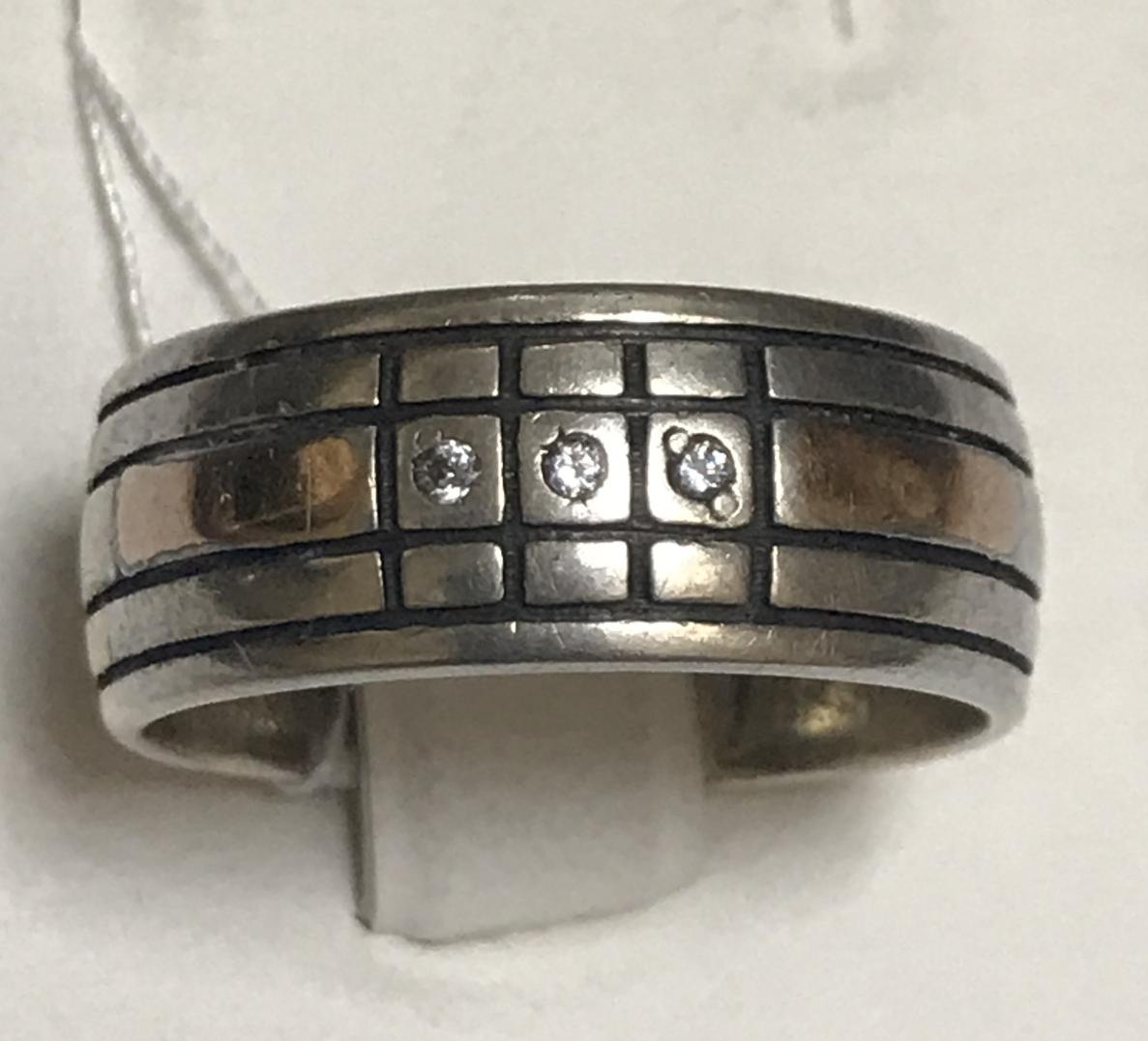 Серебряное кольцо с цирконием (33810083) 0
