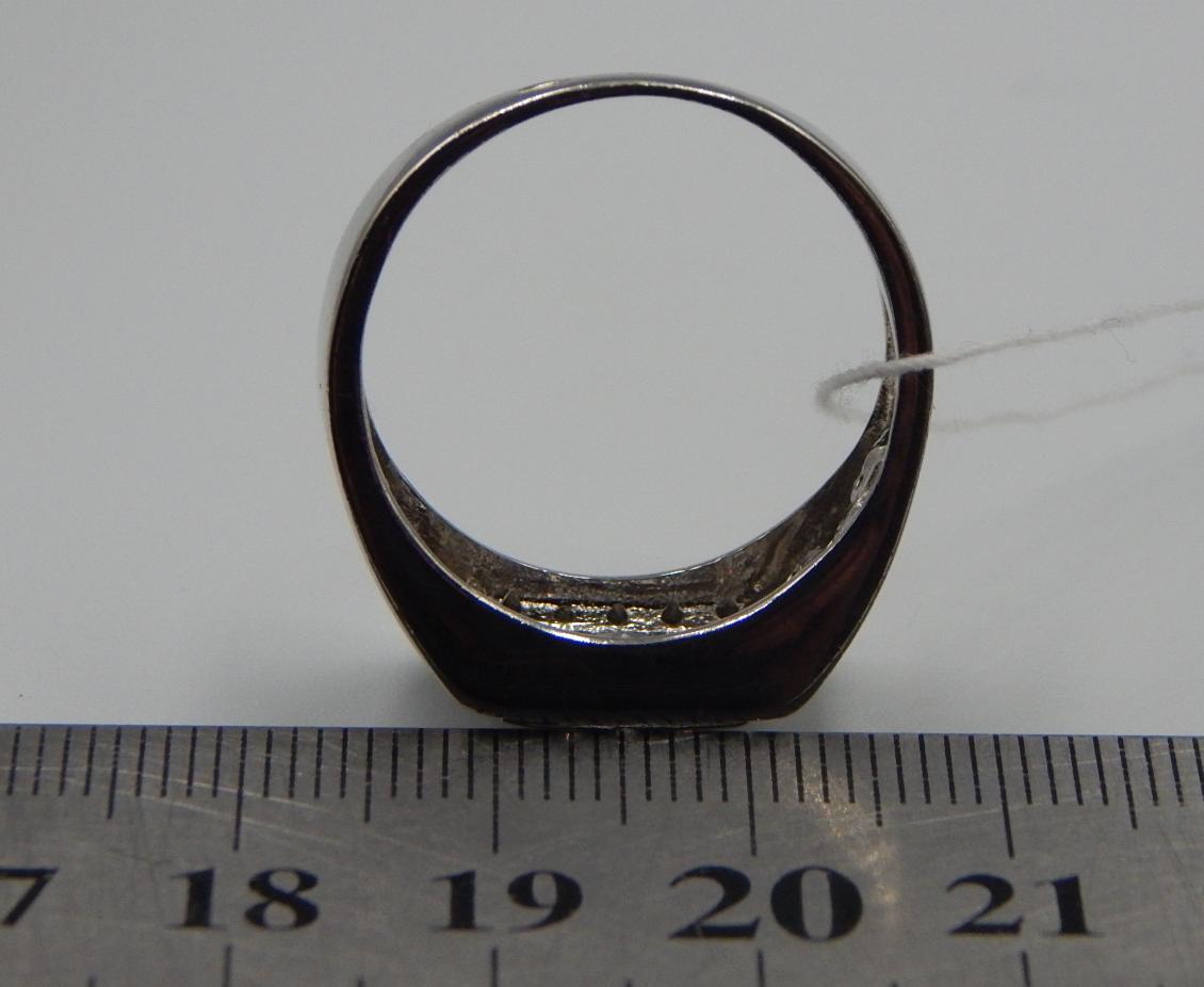 Серебряный перстень с цирконием (33189761) 3