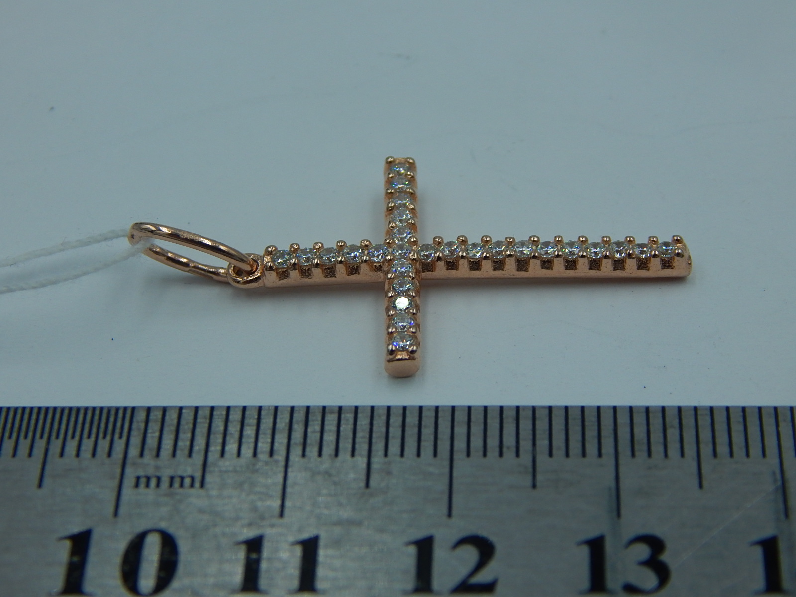 Срібний підвіс-хрест із цирконієм (30703468) 0