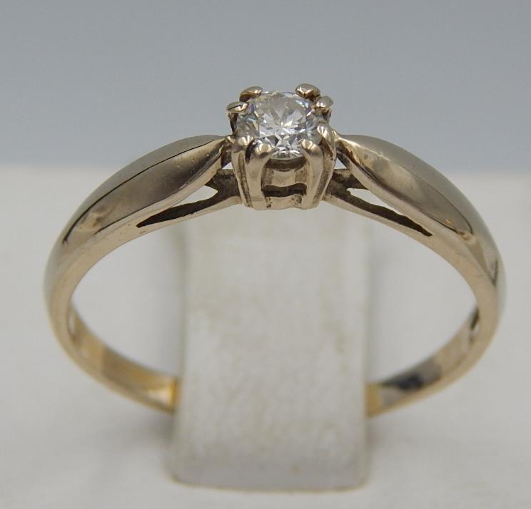 Кольцо из белого золота с бриллиантом (-ми) (32202911) 0