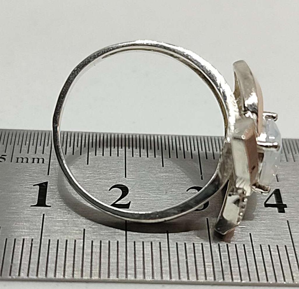 Серебряное кольцо с позолотой и цирконием (31406970) 5