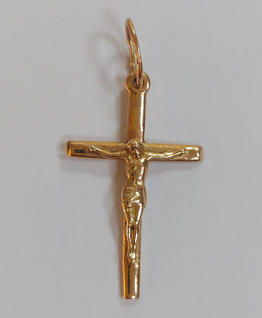 Підвіс-хрест з червоного золота (33682970) 0