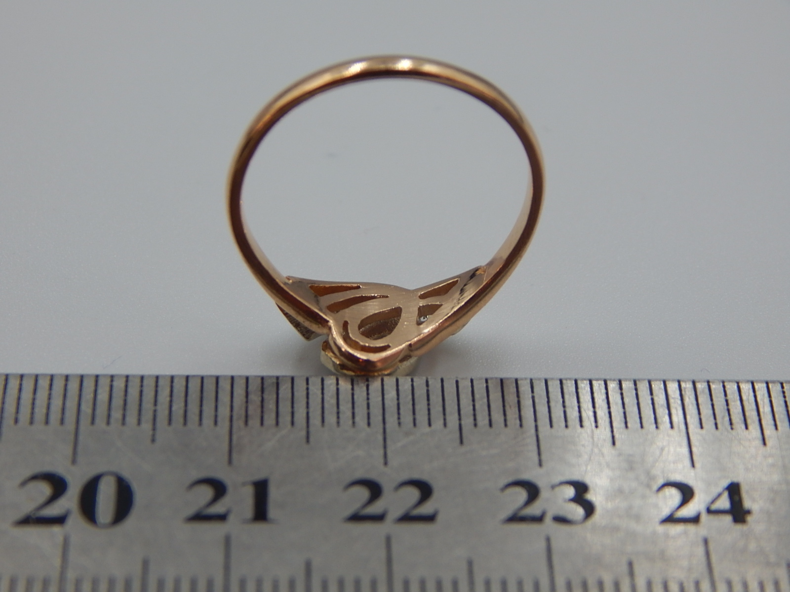 Кольцо из желтого и белого золота с цирконием (31760730)  6