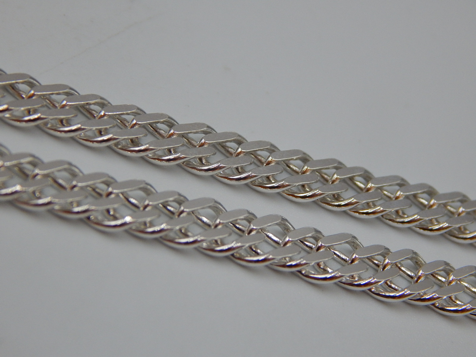 Серебряная цепь с плетением Двойной ромб (33424104) 1