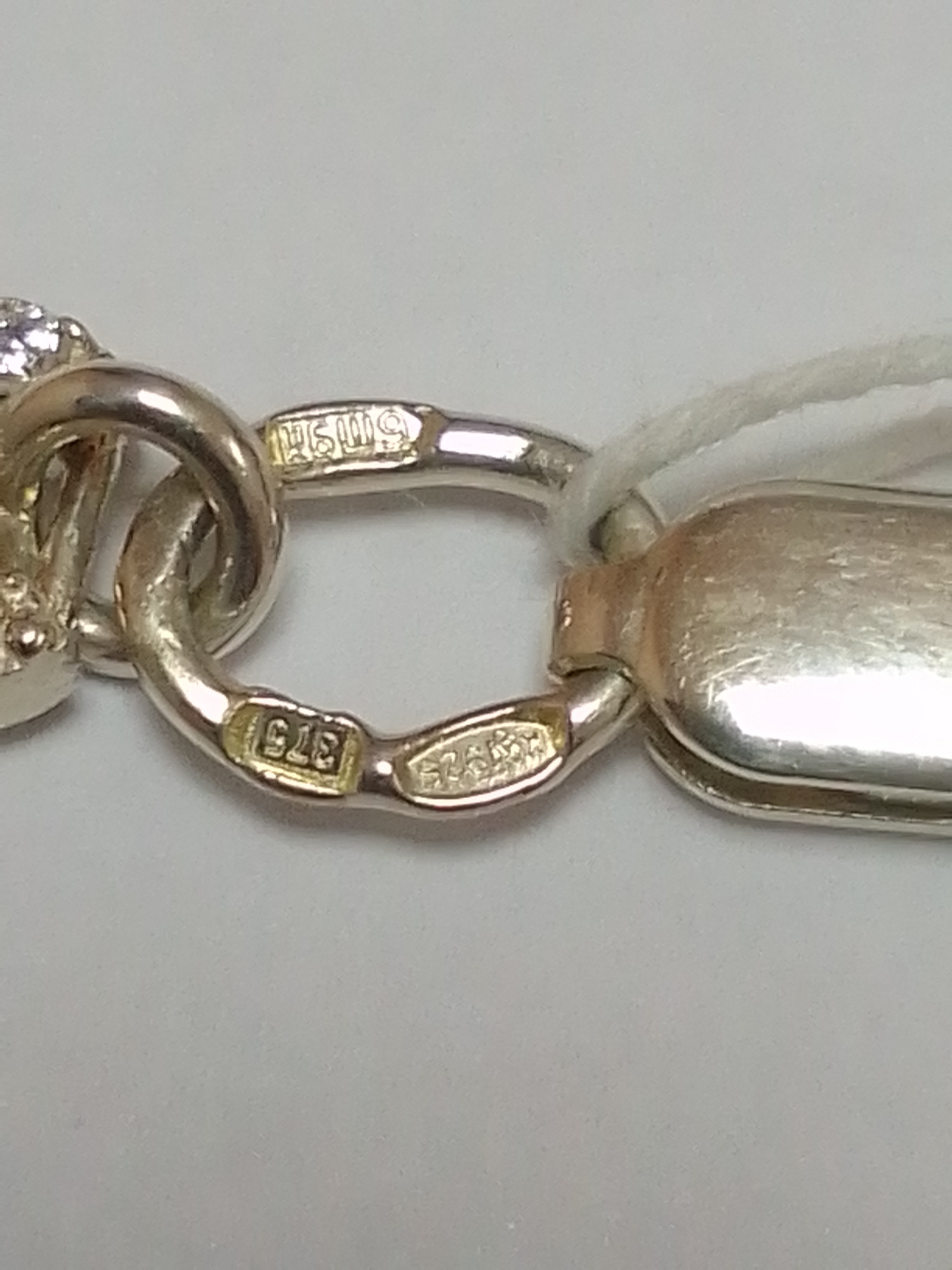 Срібний браслет з позолотою та цирконієм (32355169) 2
