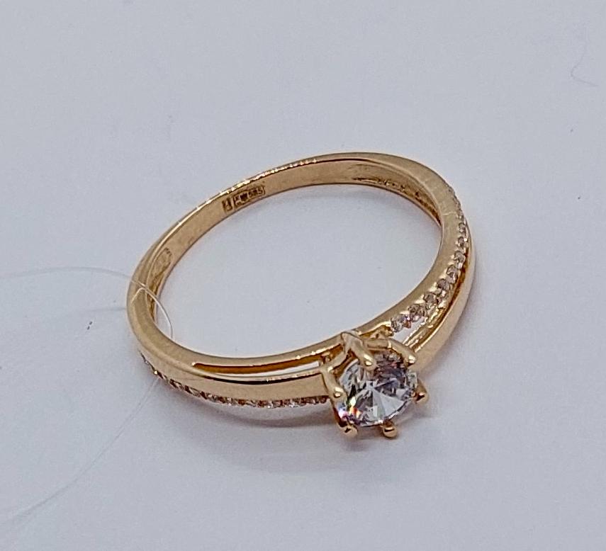 Кольцо из красного золота с цирконием (33219163)  2