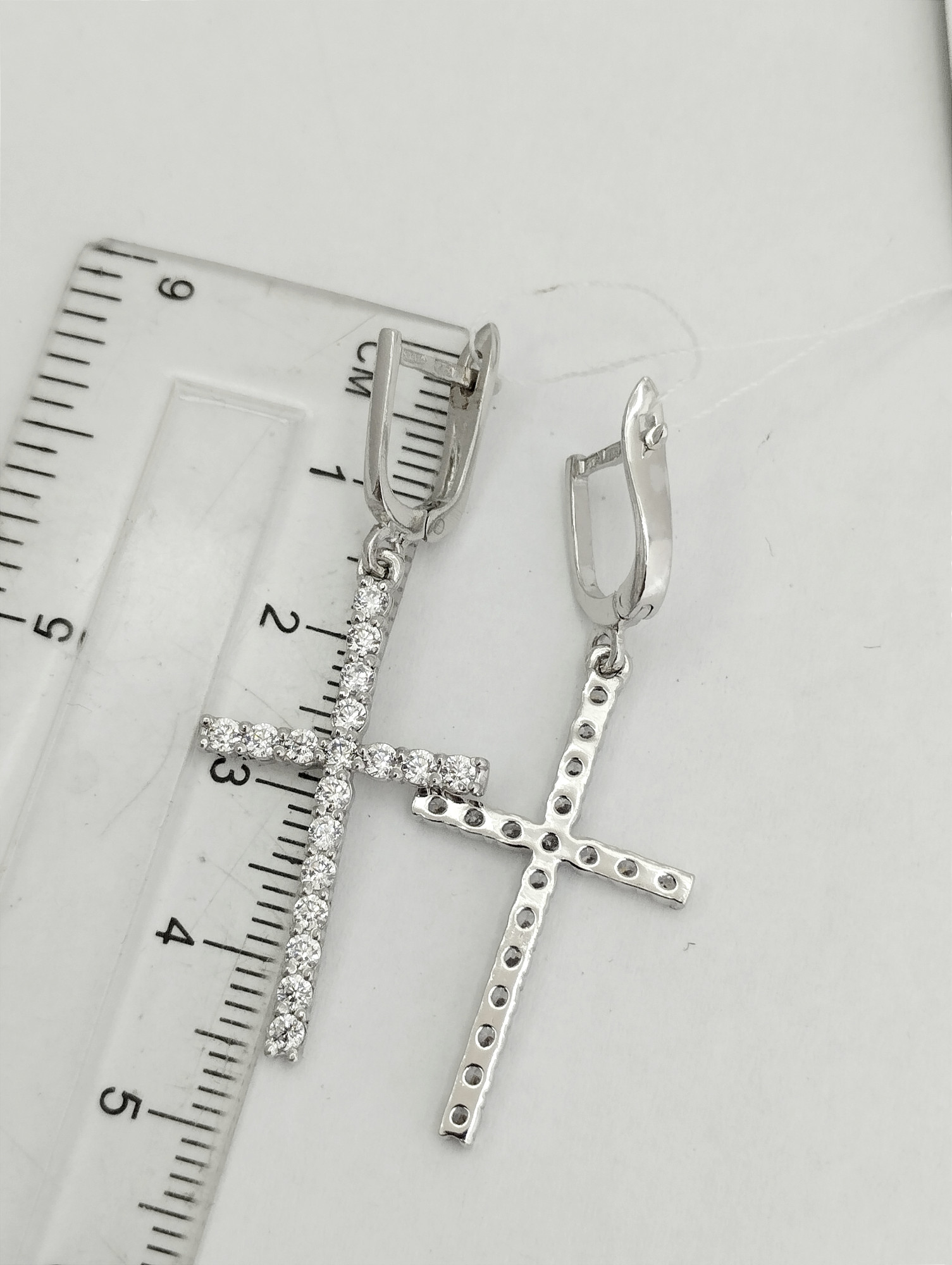 Срібні сережки з цирконієм (33752345) 1