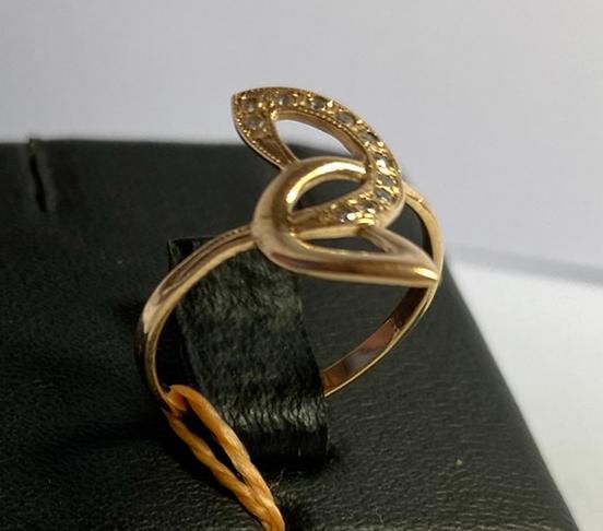 Кольцо из красного золота с цирконием (32439900)  1