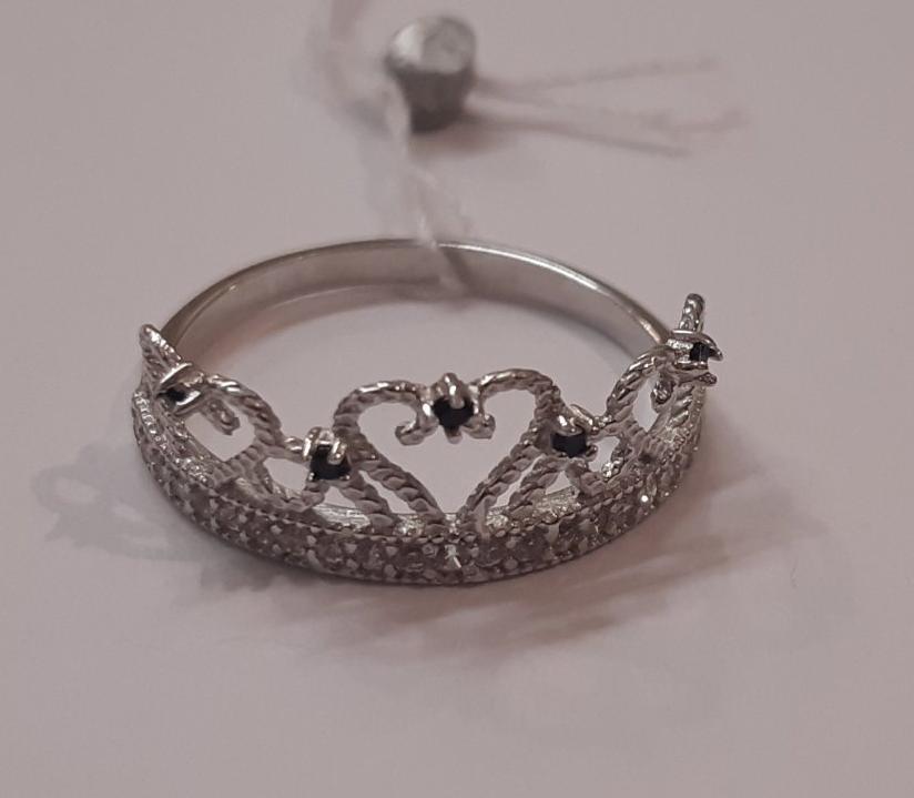 Серебряное кольцо с цирконием (29763642) 4