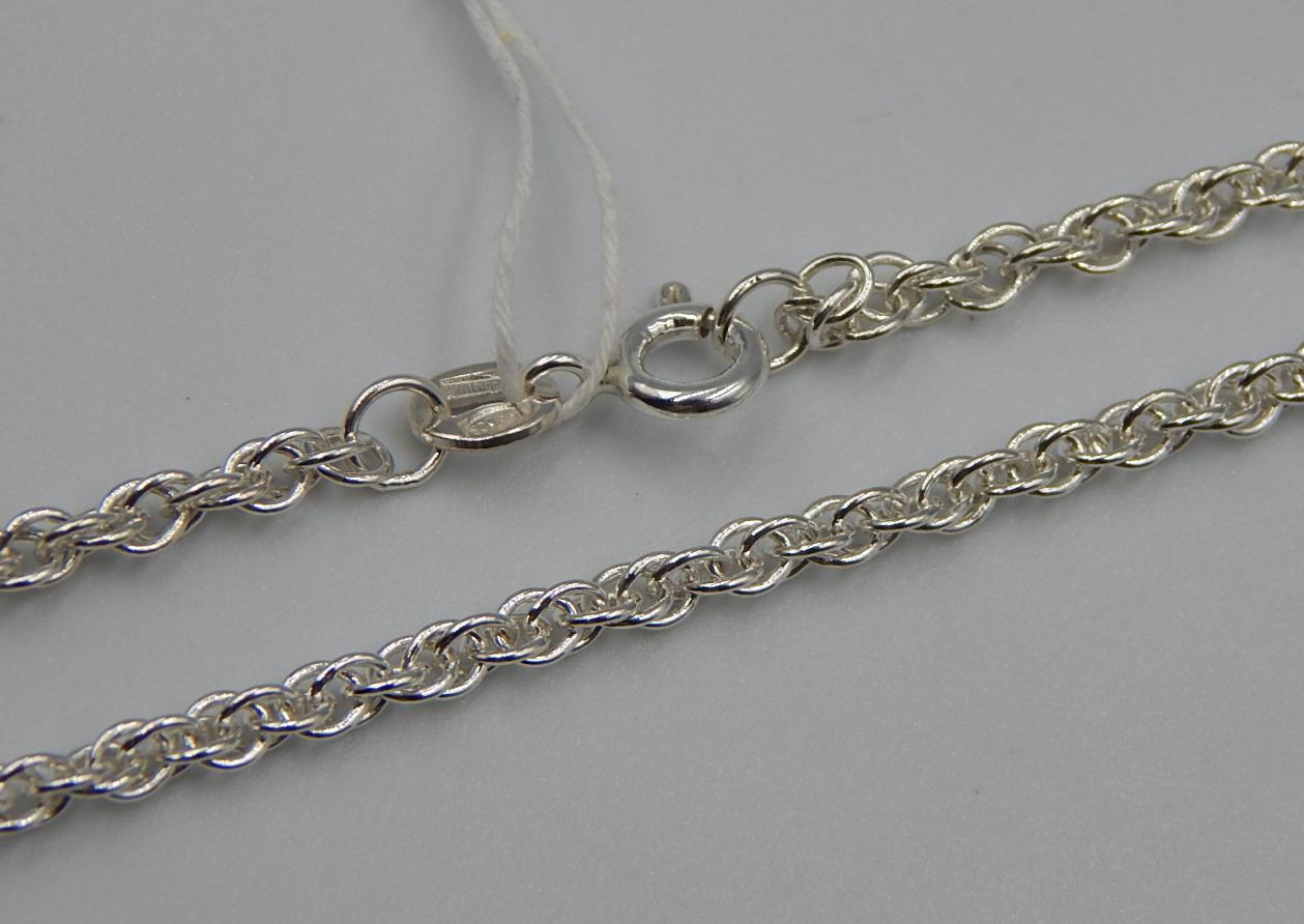 Серебряная цепь с плетением Кордовое (32237671) 0