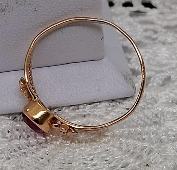 Кольцо из красного золота с корундом (32888670) 4