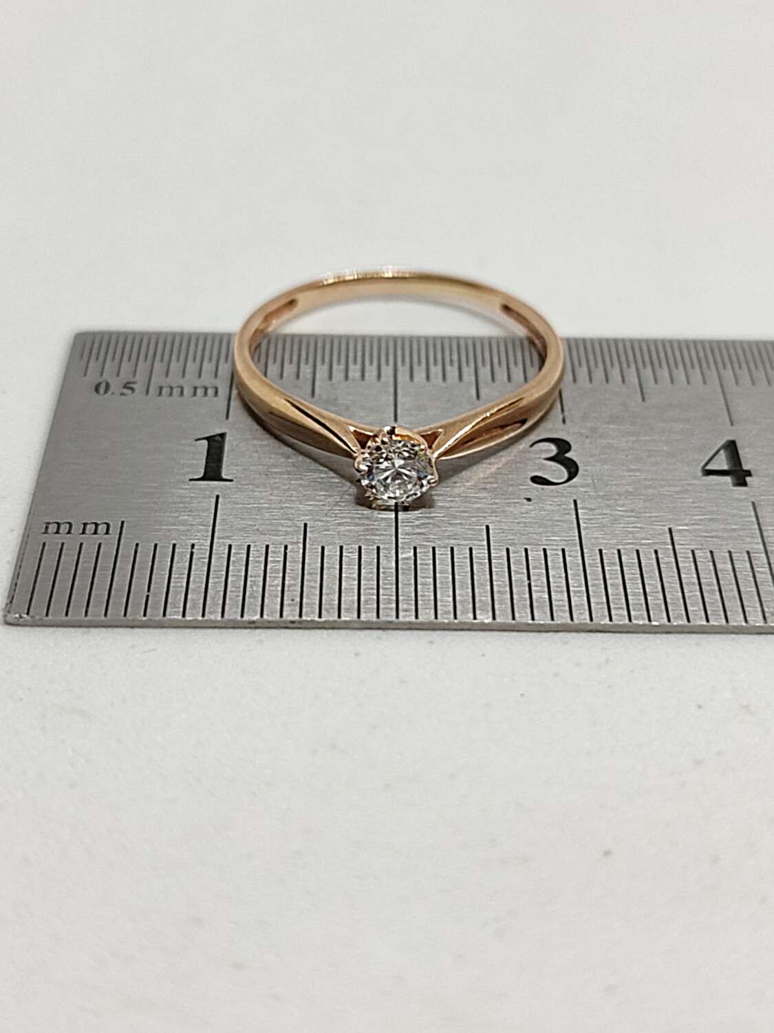Кольцо из красного золота с бриллиантом (-ми) (31625967) 6