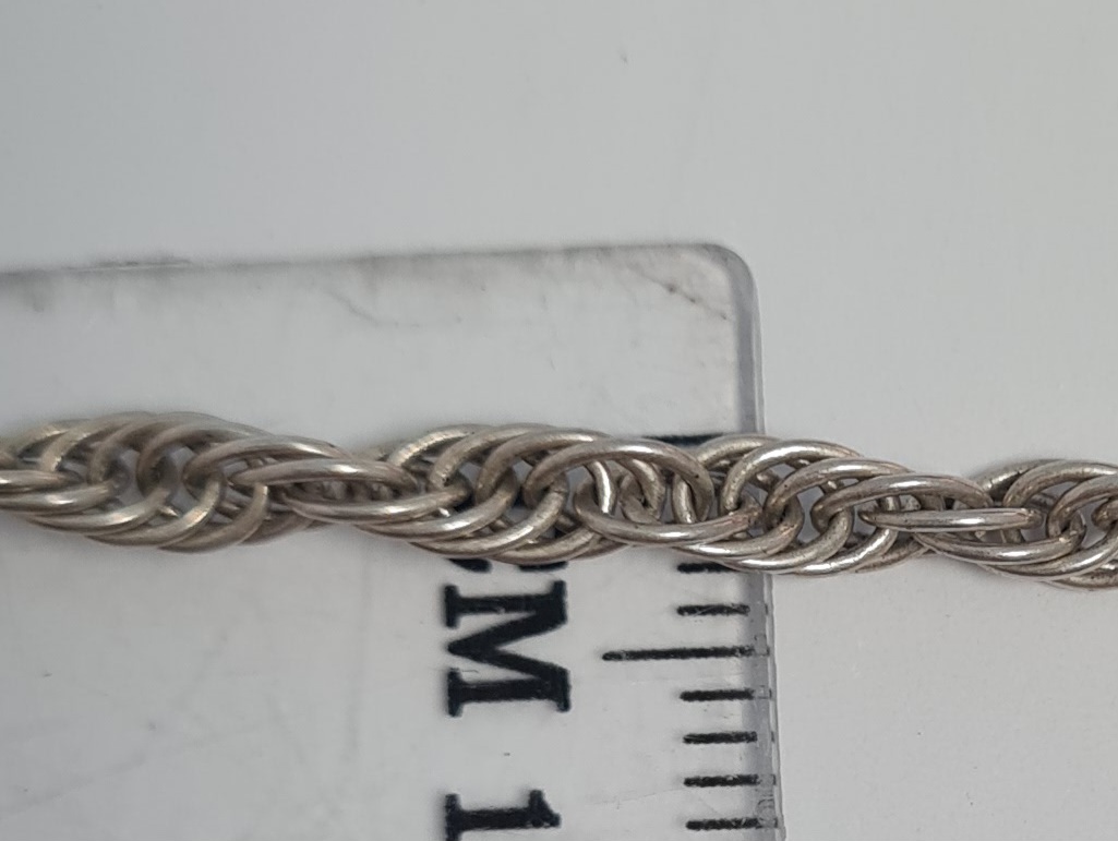 Серебряная цепь с плетением Кордовое (33959655) 4