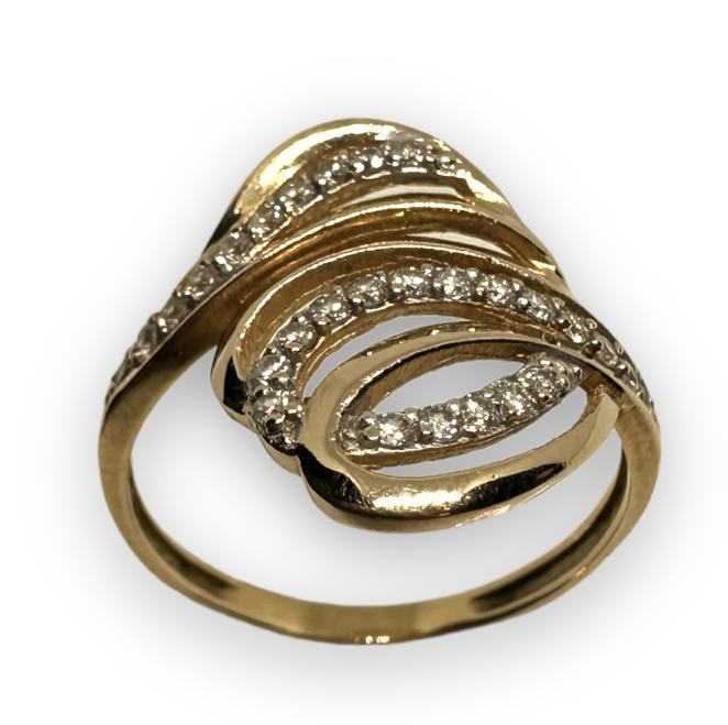 Кольцо из красного золота с цирконием (29861354)  1