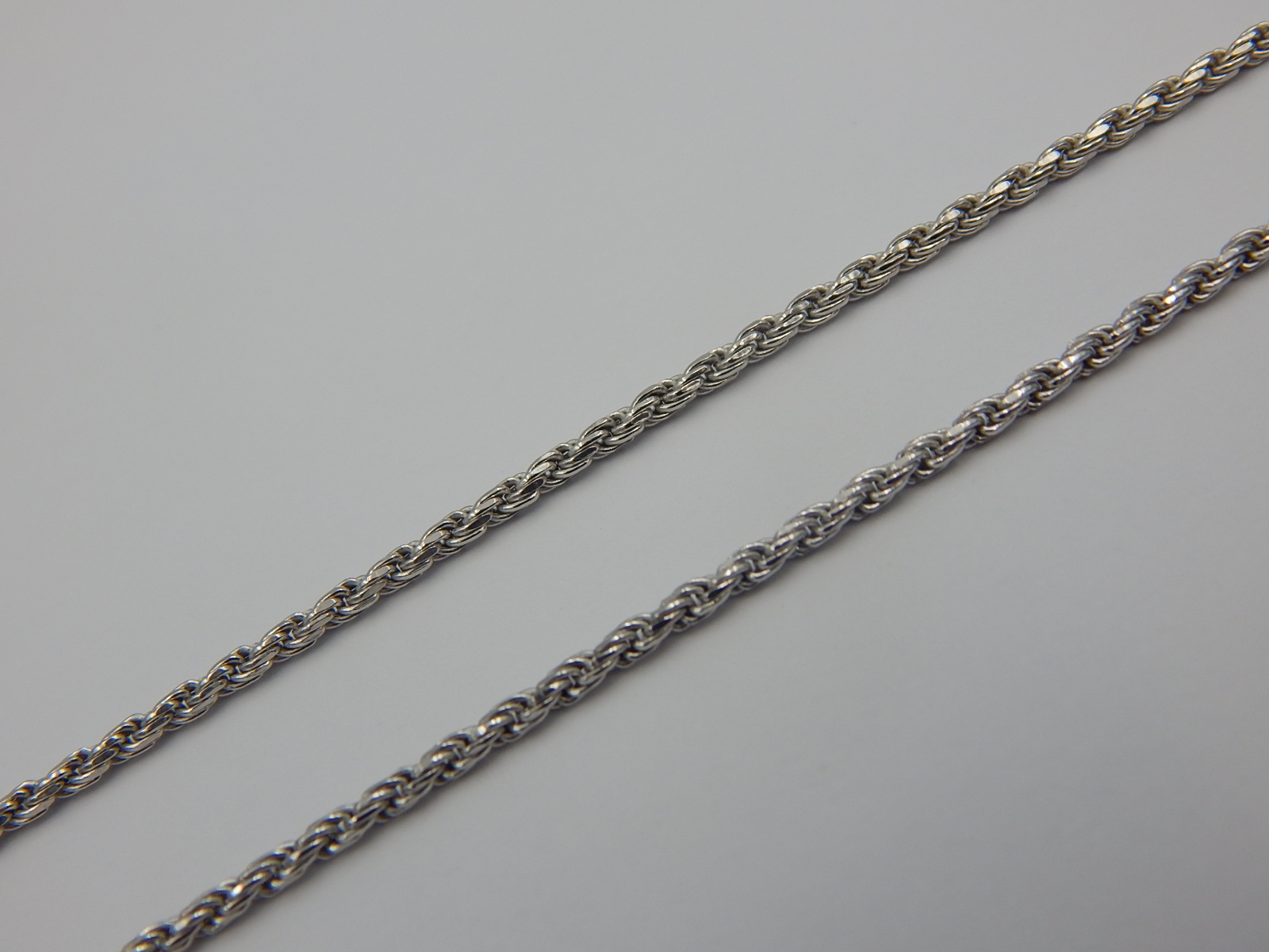 Серебряная цепь с плетением Веревочка (30548127) 2