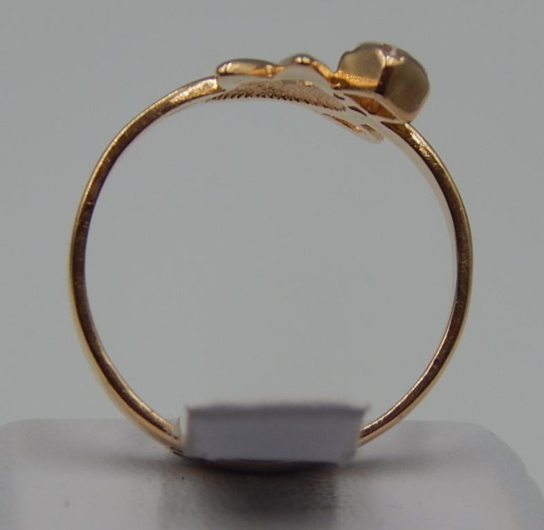 Кольцо из красного золота с цирконием (31491341)  3