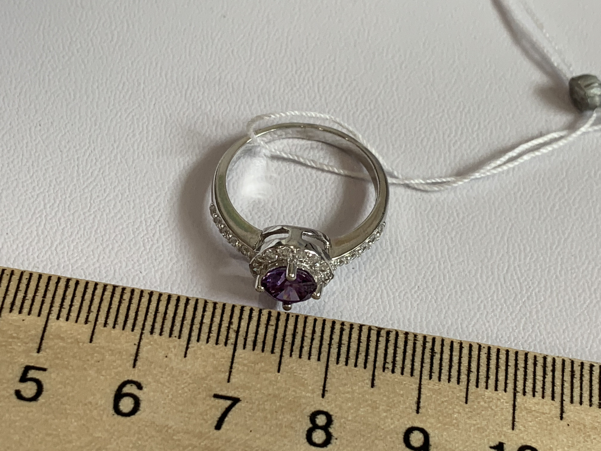 Серебряное кольцо с цирконием (30526149) 4