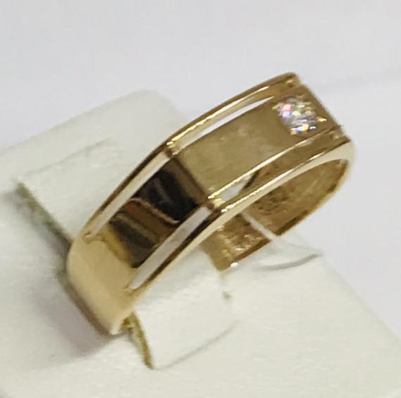 Перстень из красного золота с цирконием (30441749) 1