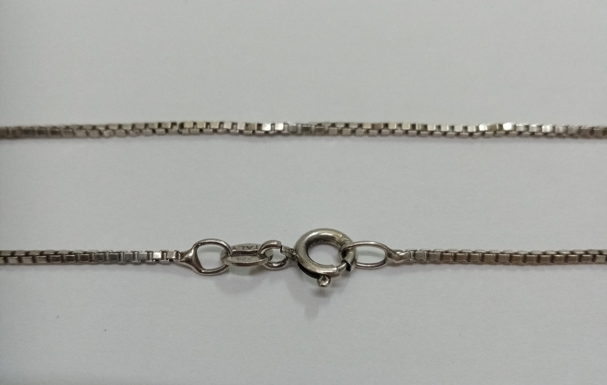Серебряная цепь с плетением Венецианское (32420584) 0