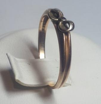 Кольцо из красного и белого золота с цирконием (31926251) 1