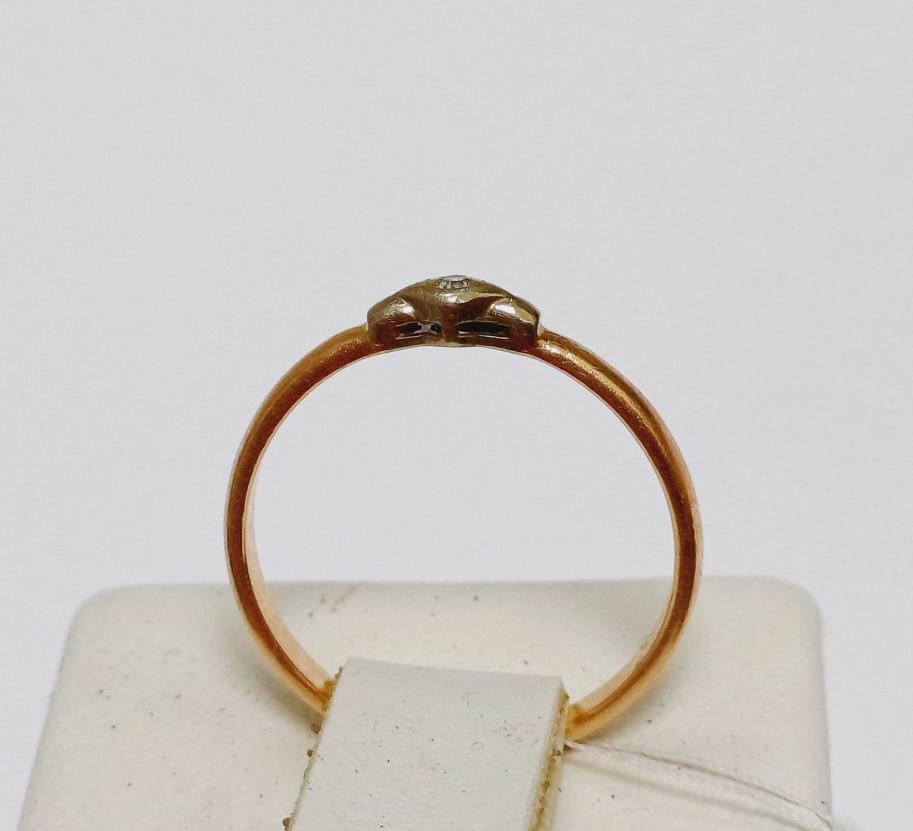 Кольцо из красного и желтого золота с бриллиантом (-ми) (33869200)  2