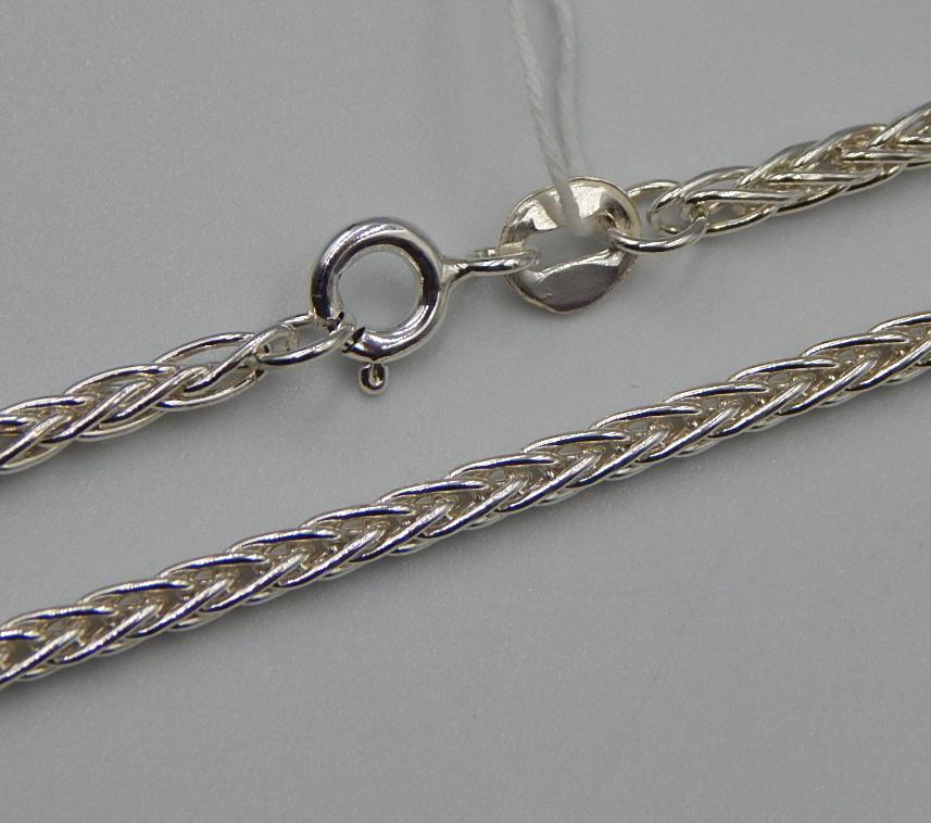 Срібний ланцюг з плетінням Колосок (31899002) 0