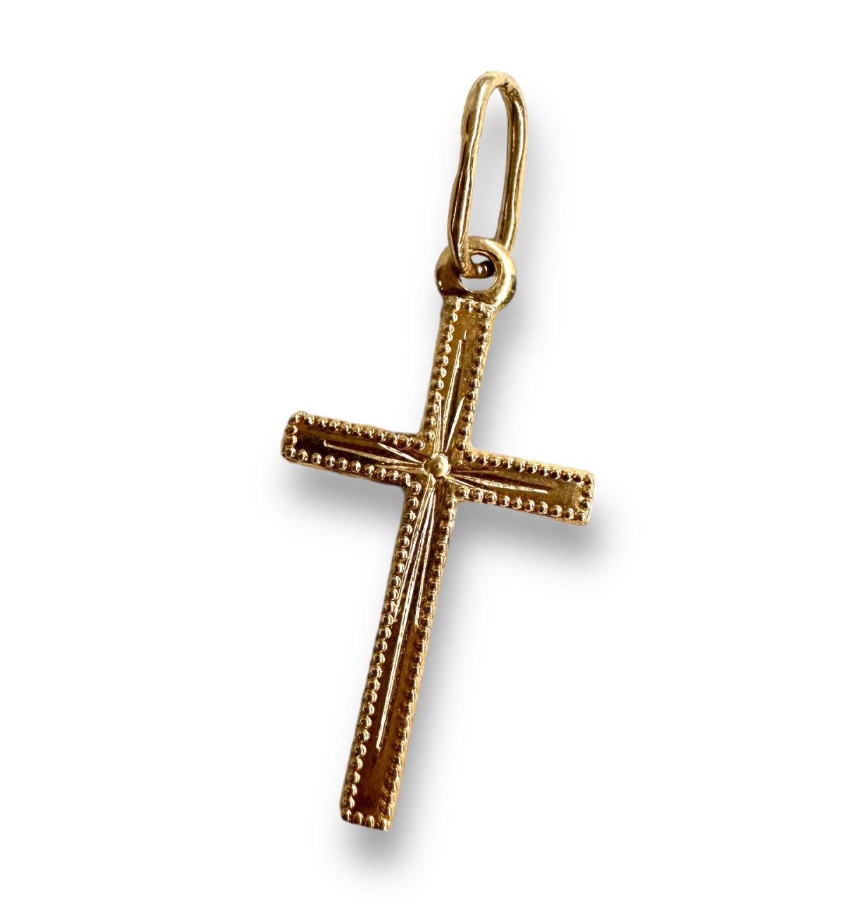 Підвіс-хрест з червоного золота (31789164) 0