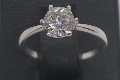 Серебряное кольцо с цирконием (31761809) 2