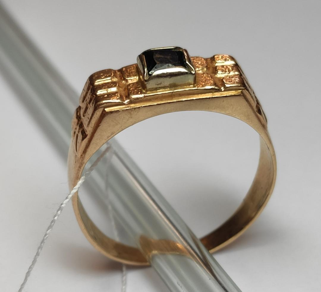 Перстень з червоного та білого золота з цирконієм (33809413) 3
