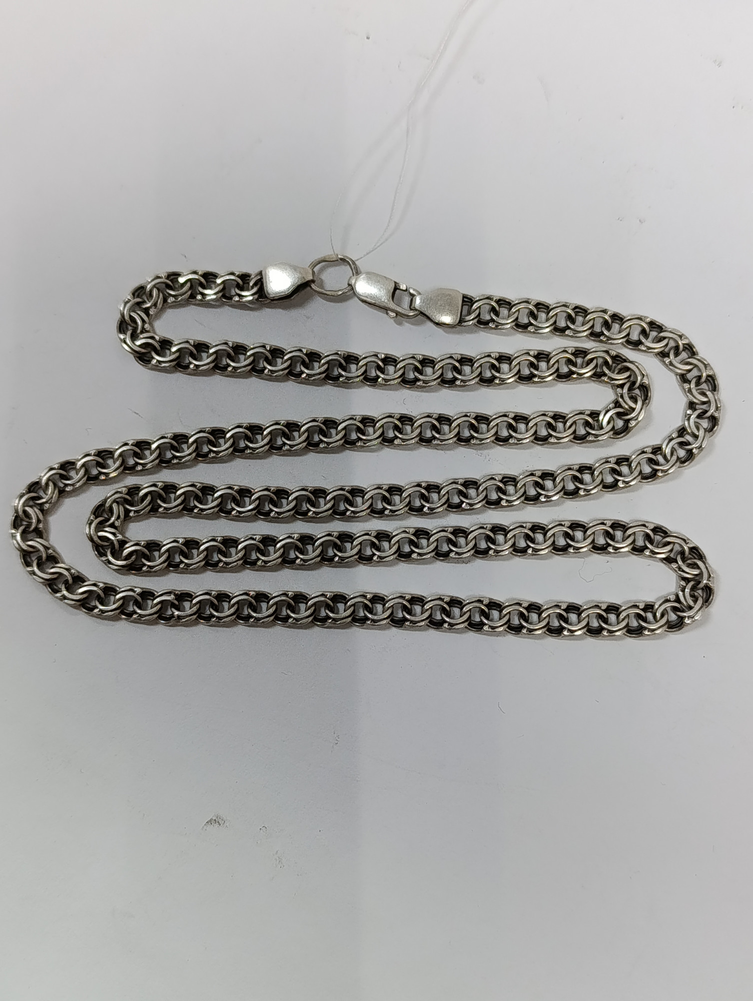 Серебряная цепь с плетением Бисмарк (33501415) 2
