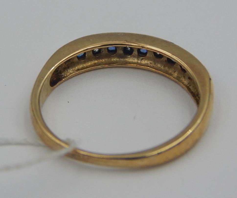 Кольцо из желтого золота с сапфиром и бриллиантом (-ми) (30720725) 4