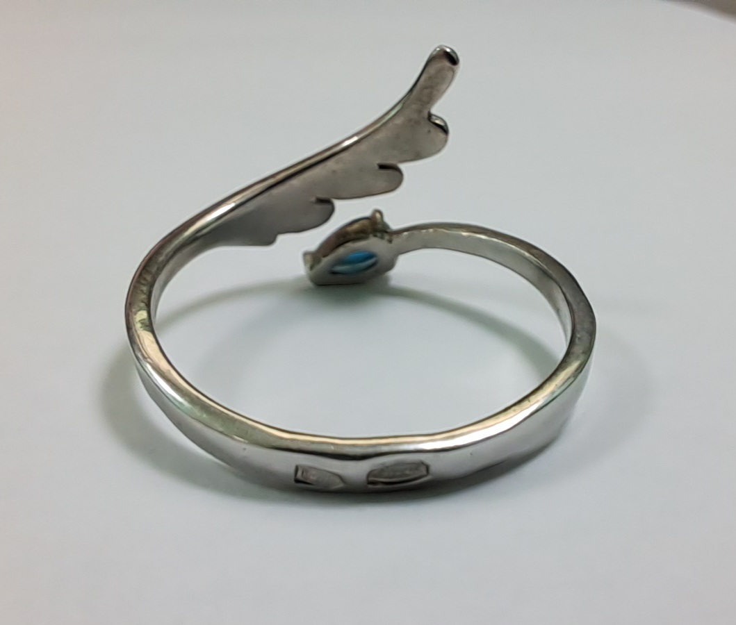 Серебряное кольцо с цирконием (30847620) 3