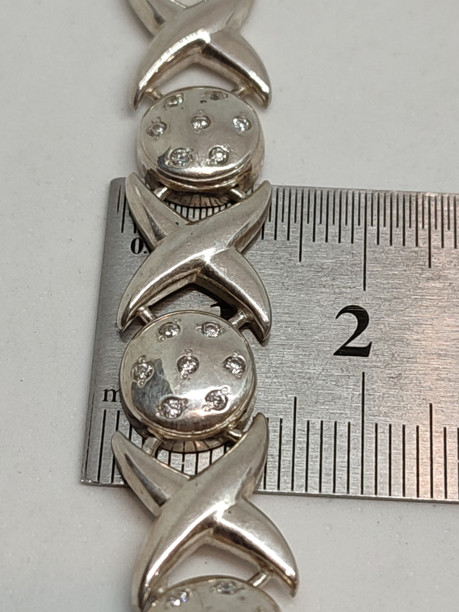 Срібний браслет з цирконієм (29010309) 1