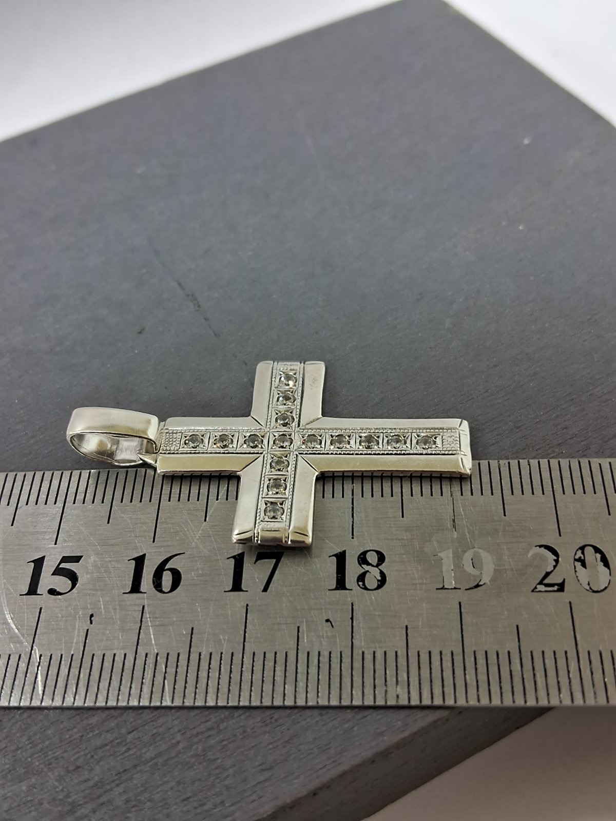 Срібний підвіс-хрест з цирконієм (32075359) 6