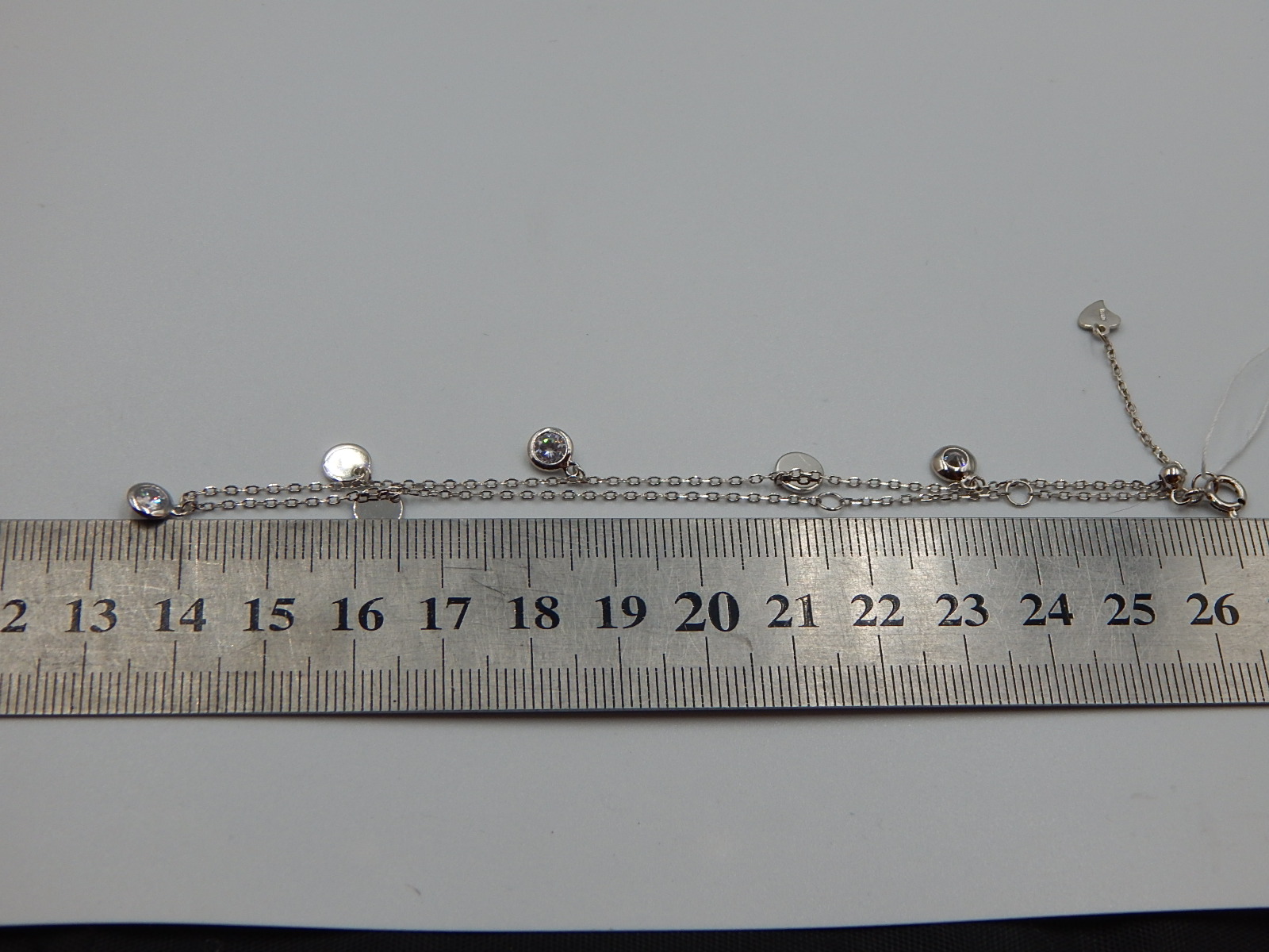 Срібний браслет із цирконієм (30805414) 2