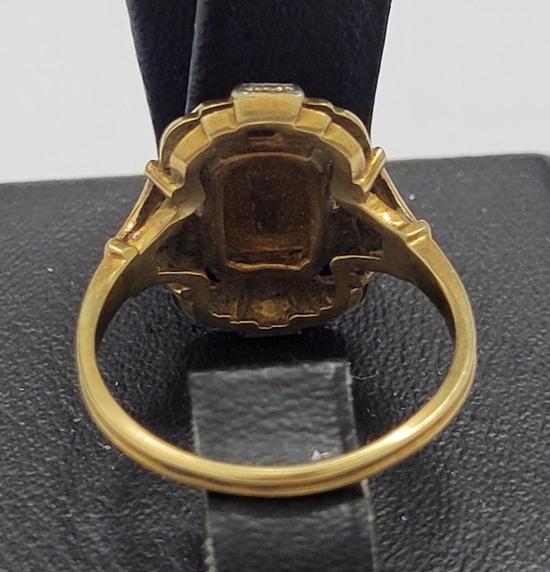 Кольцо из желтого и белого золота с цирконием (32767745) 3