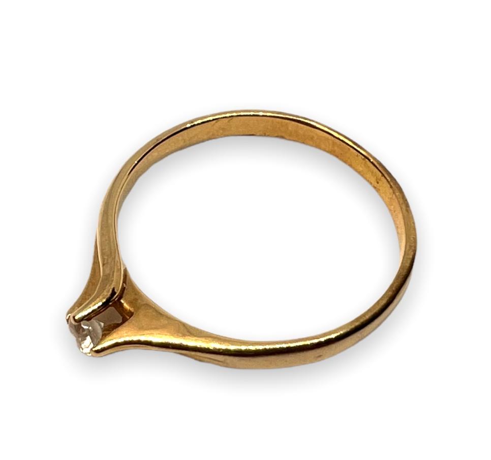 Кольцо из красного золота с цирконием (28938299) 2