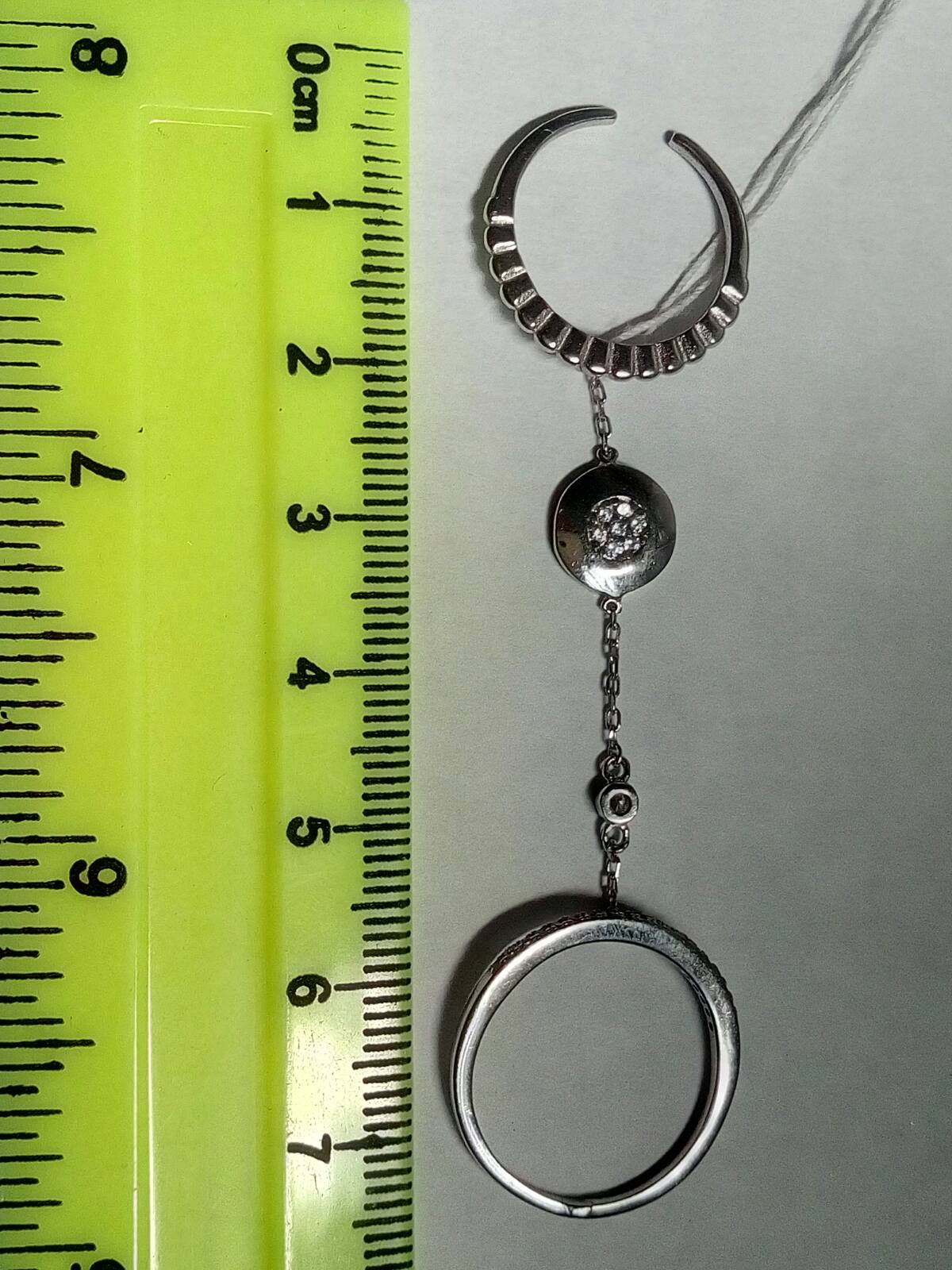Серебряное кольцо с цирконием (30709268) 3