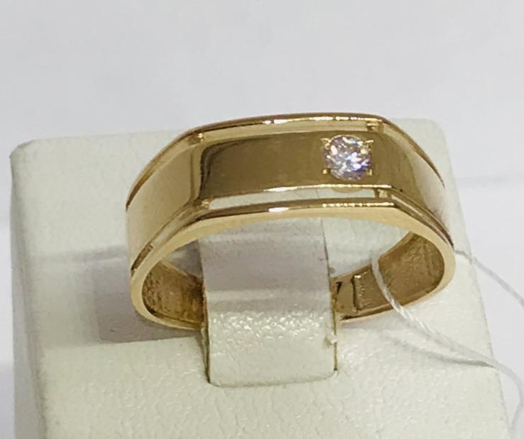 Перстень из красного золота с цирконием (30441758) 2