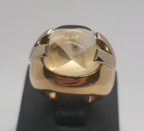 Кольцо из желтого и белого золота с цитрином (31389643) 0