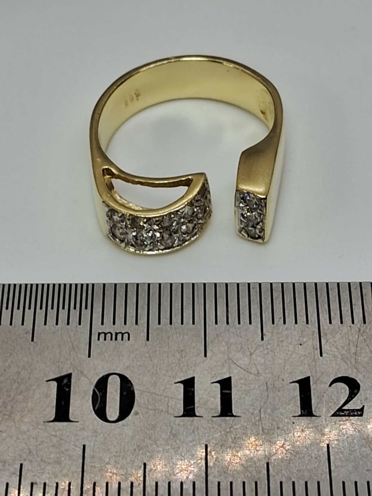 Кольцо из желтого золота с цирконием (32473520) 7