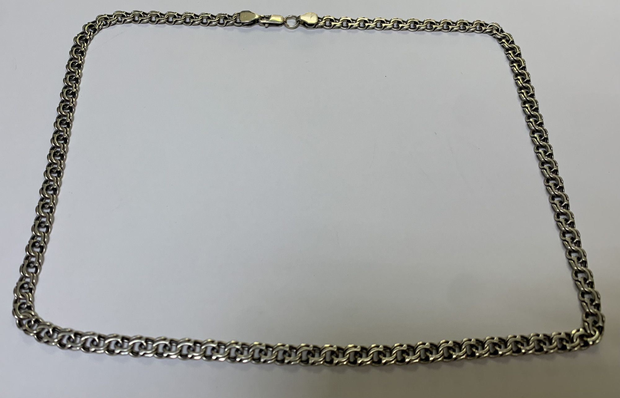 Серебряная цепь с плетением Бисмарк (33905941) 1