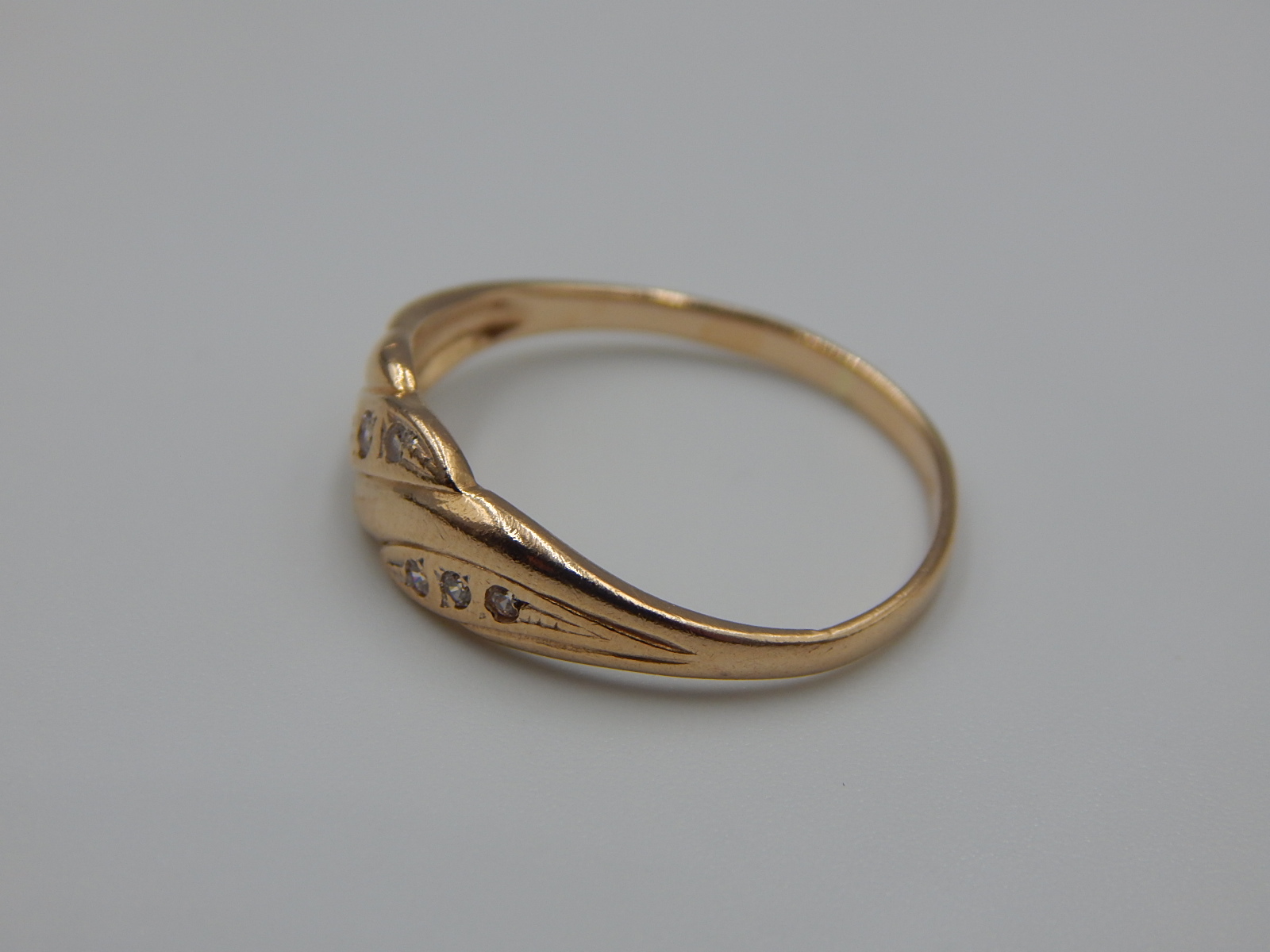 Кольцо из красного золота с цирконием (33684901)  2