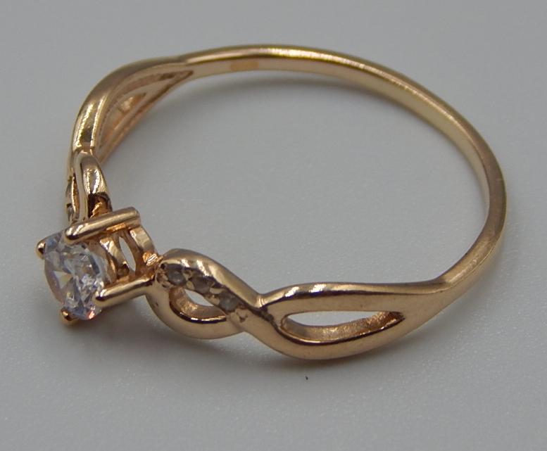 Кольцо из красного золота с цирконием (31878344) 2