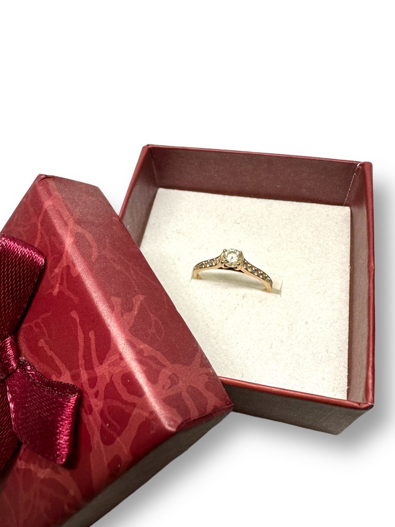 Кольцо из красного золота с цирконием (29638514) 4