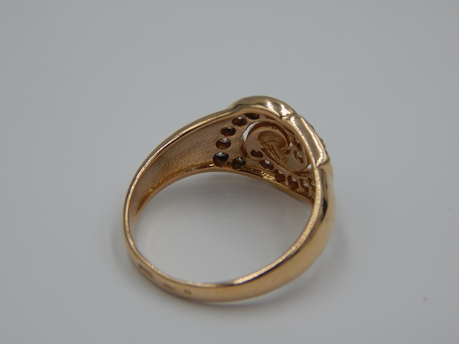 Кольцо из красного золота с цирконием (32455640) 2