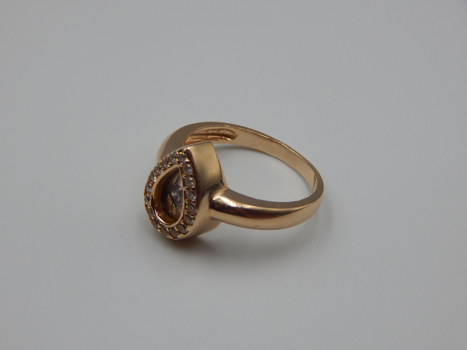 Кольцо из красного золота с цирконием (33678862) 4