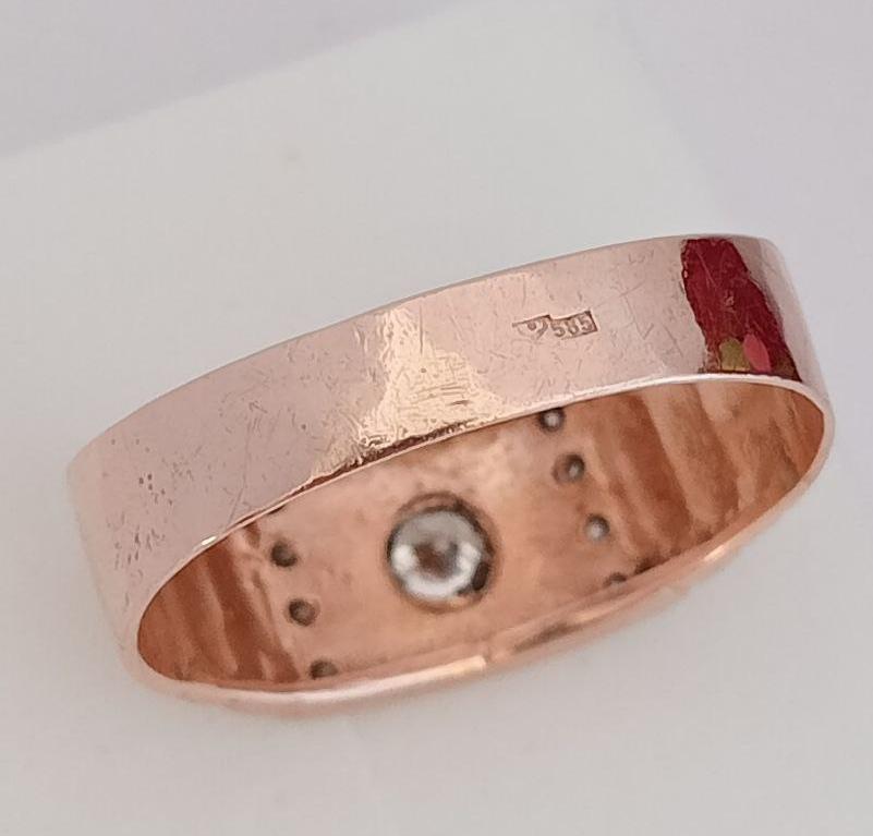 Перстень из красного золота с цирконием (30245320) 1